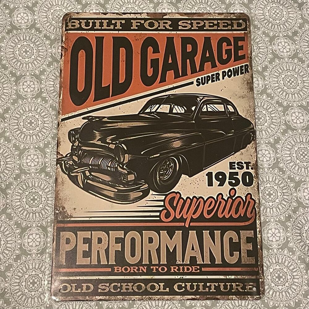 Built For Speed ~ 8” x 12” Metal Sign